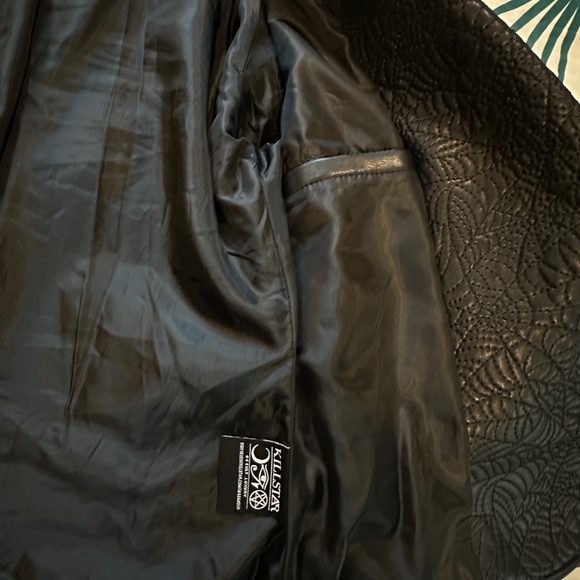Killstar Graveyard Shift Spiderweb Vegan Leather Jacket - Picture 11 of 15